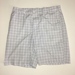 PGA Tour Golf Shorts Size 36 White Grey Lines